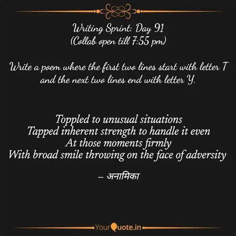 Toppled to unusual situat... | Quotes & Writings by Hemangi S | YourQuote