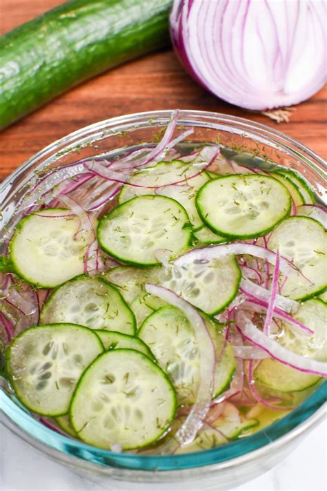 Old Fashioned Cucumber Salad Recipe - Thyme For The Table