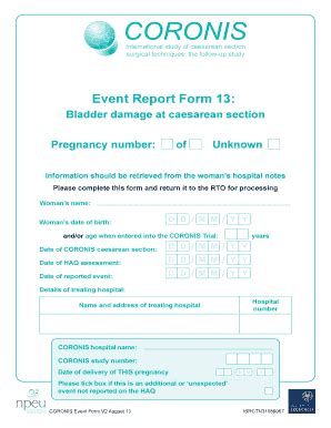 Fillable Online International study of caesarean section surgical ...