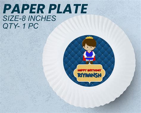 Prince Theme Party Cups and Plates Combo | Party Supplies India