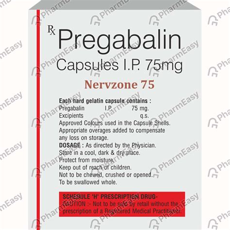 Buy Nervzone 75 MG Capsule (10) Online at Flat 15% OFF | PharmEasy