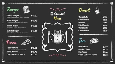 Image result for Chalkboard Menu Script