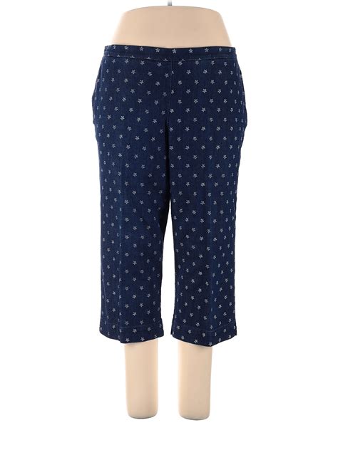 Alfred Dunner Polka Dots Blue Jeans Size 16 - 68% off | ThredUp