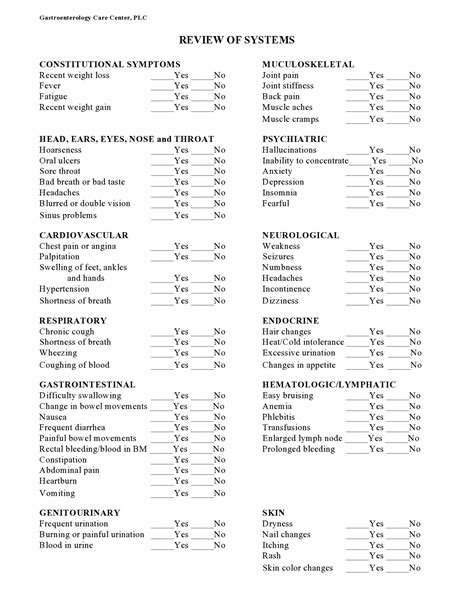 46 Free Review of Systems Templates (+Checklist) ᐅ TemplateLab