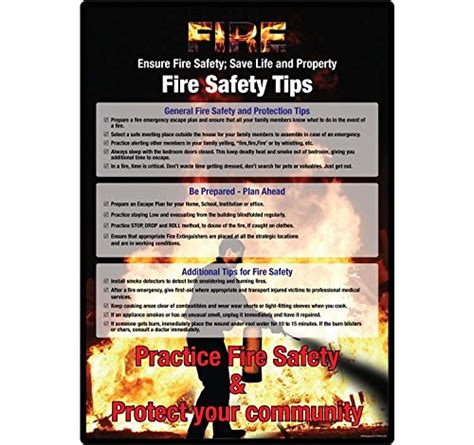 Safety Sign Store Fire Fighting Safety Tips, Material: 3M Self Adhesive ...
