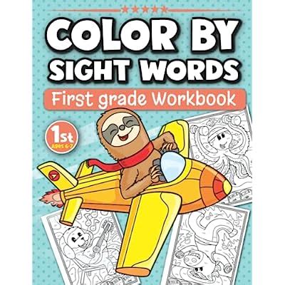 Buy Color By Sight Words First Grade Workbook Ages 6-7: Fun Activity ...