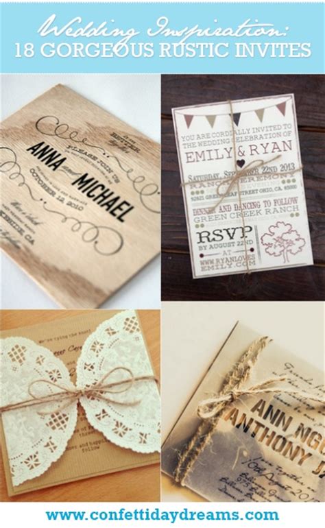 Image result for DIY Rustic Wedding Invitations