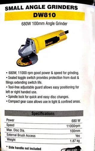 DW 810 4 Inch Dewalt Hand Grinder Trader - Wholesaler / Distributor ...