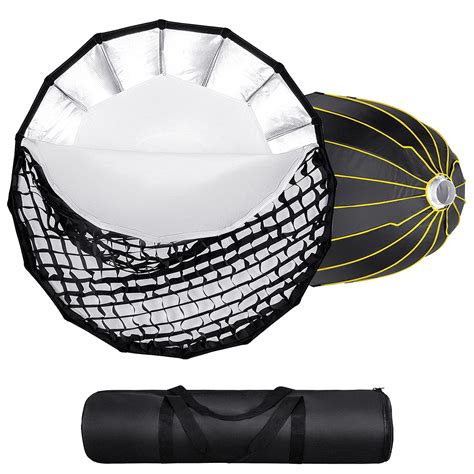 NiceFoto Bowens Portable Parabolic Softbox - 120cm / 47.2" Quick Set-up ...