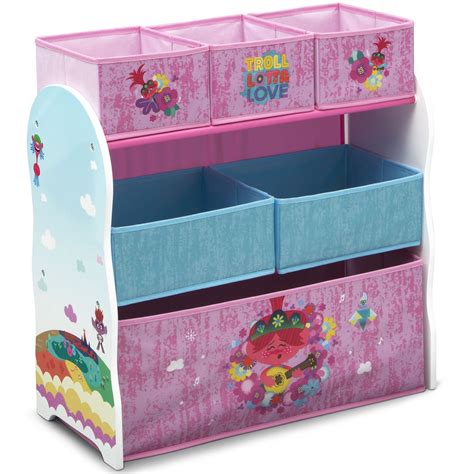 Buy Trolls World Tour 6 Bin Design and Store Toy Organizer by Delta ...