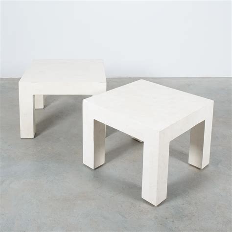 White Marble Tiles Side Tables, France, circa 1970 – DERIVE