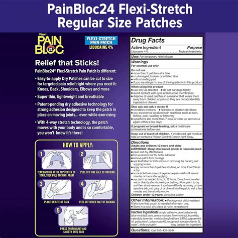 Buy PainBloc24 Flexi-Stretch Adhesive Pain Patches – Lidocaine 4% ...
