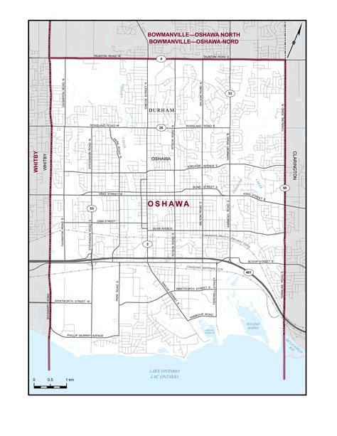 Oshawa | Maps and Boundary Descriptions – 2023 Representation Orders | Elections Canada