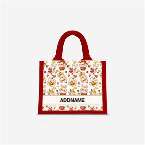 Rabbit Family - Red Jute Bag - China Wholesale Jute Bags $0.3 from Wenzhou Guanmin Import ...