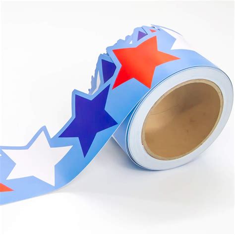 Patriotic Bulletin Board Border Red White Blue Star Border Classroom ...