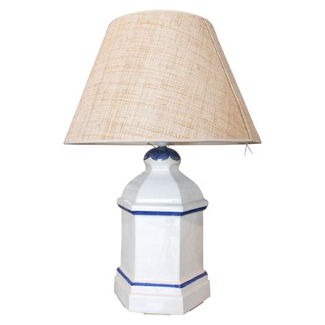 1980s Spanish Ceramic Glaced Lamp with Corn Form in White Color For ...