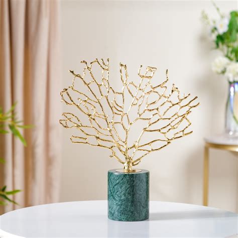 Gold & Marble Tree Decor Showpiece Large Online - Premium Decor Object ...