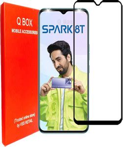Q Box Edge To Edge Tempered Glass for Tecno Spark 8T - Q Box : Flipkart.com