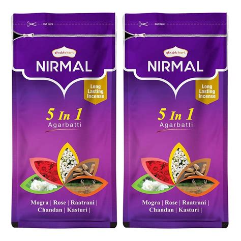 Shubhkart Nirmal 5 in 1 Agarbatti Pack - 150g Long Incense Sticks for ...