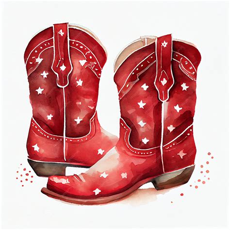 Premium AI Image | A red cowboy boot is on a white background with the ...