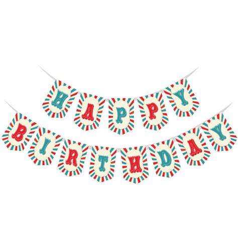 Carnival Theme Birthday Party Decorations - Banner,& Cutout (6 Inches ...