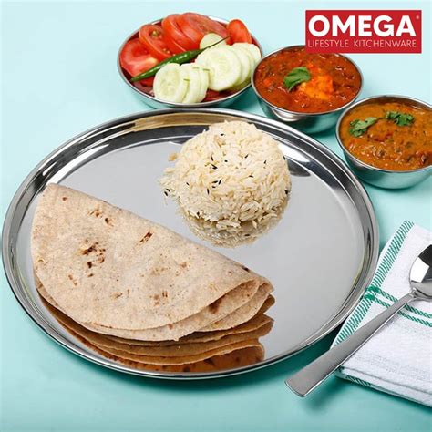 Buy OMEGA Set of 6 Stainless Steel Dinner Plate - 27.6cm from Omega at ...