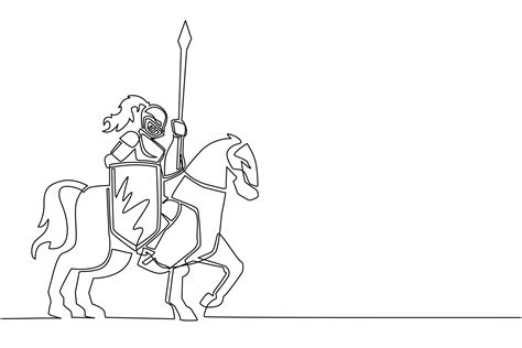 Knight On A Horse Drawing