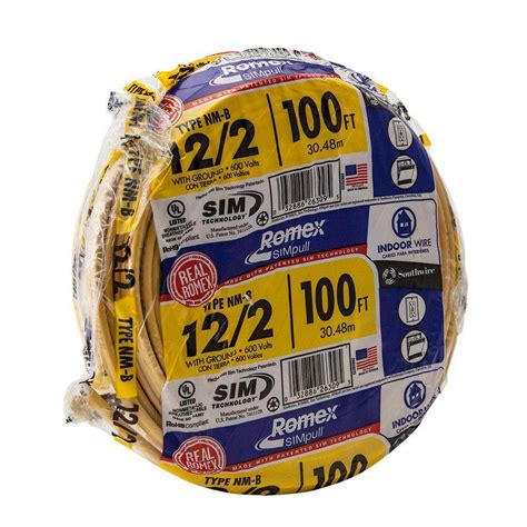 Buy 100 ft. 12/2 Solid Romex SIMpull CU NM-B W/G Wire Online at Lowest ...