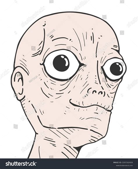 Design Funny Ugly Face Draw Stock Vector (Royalty Free) 2207162429 ...