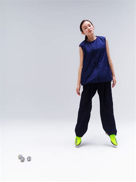 Nylon Waterproof Fabric Zipper Vest[Navy] – altared