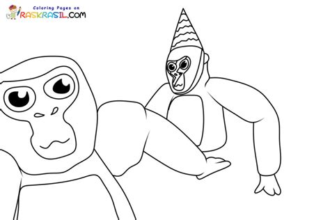 Free Coloring Pages Gorilla Tag