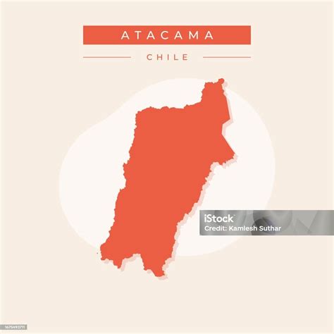 Vector Illustration Vector Of Atacama Map Chile Stock Illustration ...
