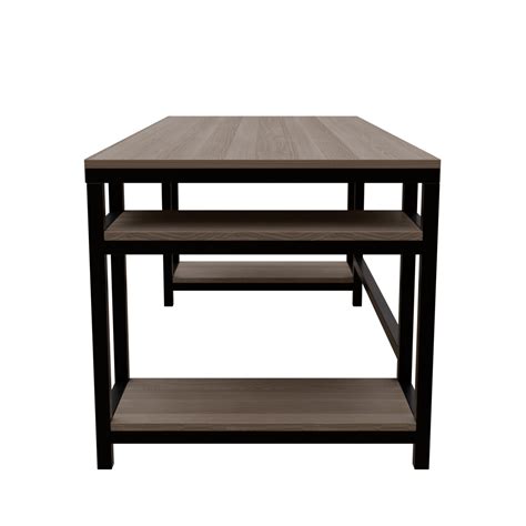 Edward Computer Table With Open Storage By Riyan Luxiwood.
