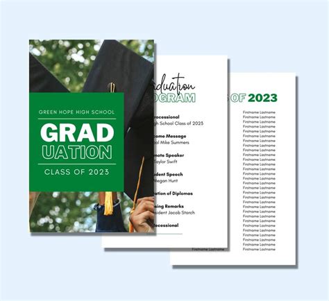 Image result for High School Graduation Program Examples