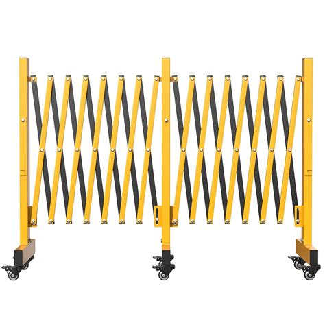 YITAHOME Metal Expandable Barricade Gate Outdoor, 16FT Folding Security ...
