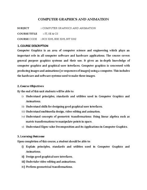 Computer Graphics and Animation Course 的图像结果