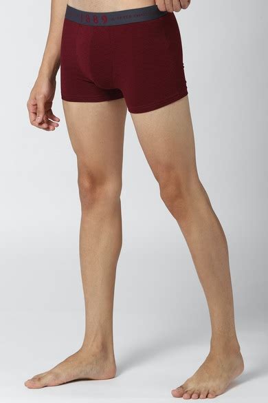 Buy Men Maroon Print Trunk Online - 633133 | Peter England