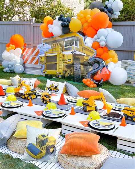 Construction Truck Theme Party Construction Birthday Party