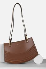Buy Women Brown Solid Casual Sling Bag Online - 39934144 | Van Heusen