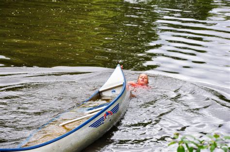 Image result for Capsized Canoe Self-Rescue