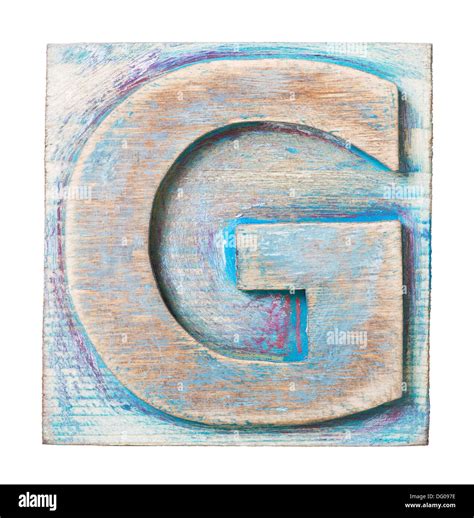 Wooden alphabet block, letter G Stock Photo - Alamy
