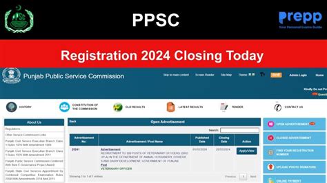 PPSC Registration 2024 Closes on March 28 for Veterinary Officers Post