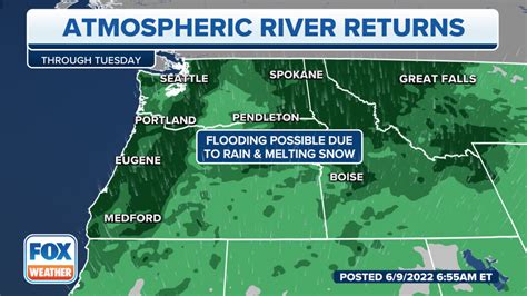 Atmospheric river soaking Pacific Northwest could bring wettest June on ...