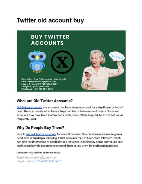 Twitter old account buy - These accounts often have a large number of ...