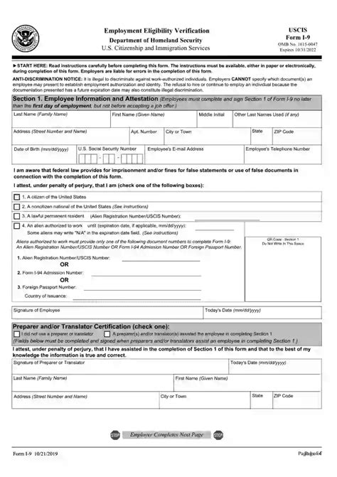 Image result for Form I-9 PDF