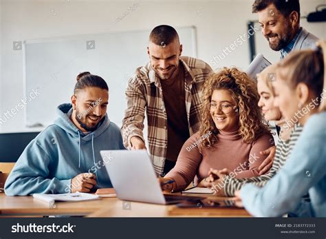 Happy Teacher His Student Having Fun Stock Photo 2183772333 | Shutterstock