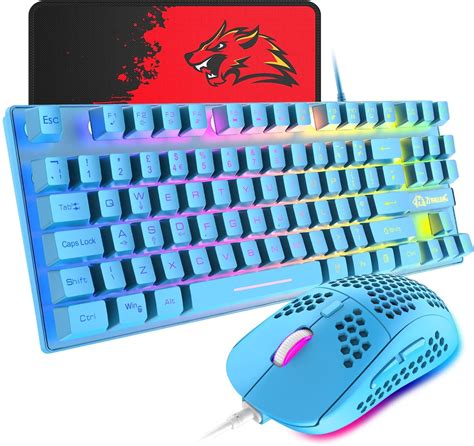 Amazon.in: Buy Gaming Keyboard and Mouse Combo,88 Keys Compact Rainbow ...