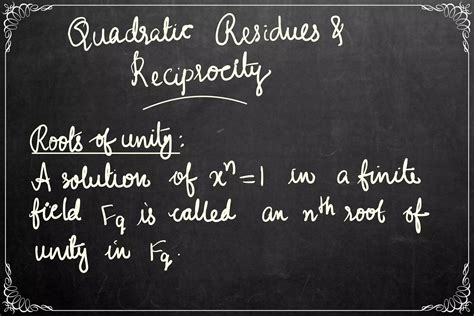 Roots of Unity & Quadratic residues | PDF