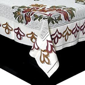 Buy Kuber Industries Cotton 4 Seater Center Table Cover - Cream Online ...
