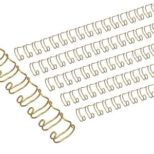 PATIKIL 6mm (1/4") Double Loop Wire Binding Combs, 100 Pcs Metal Twin ...
